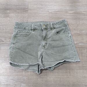 4/$25 American Eagle Outfitters Green/Gray Hi-Rise Shortie Short - Sz 8